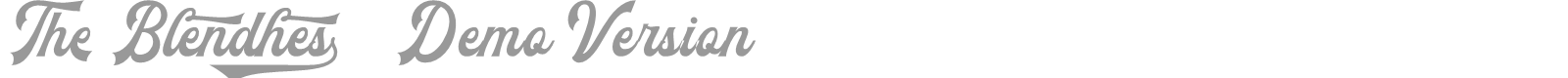 The Blendhes font preview